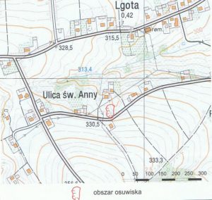 Mapa Lgota - ulica św. Anny