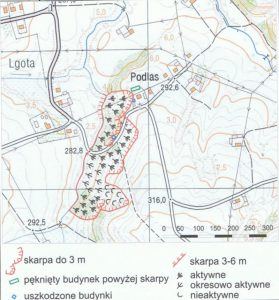 Mapa Lgota - przysiółek Podlas