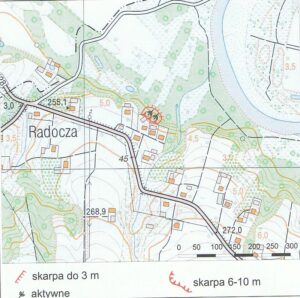 Mapa Radocza - koło budynków Radocza 179 i 180